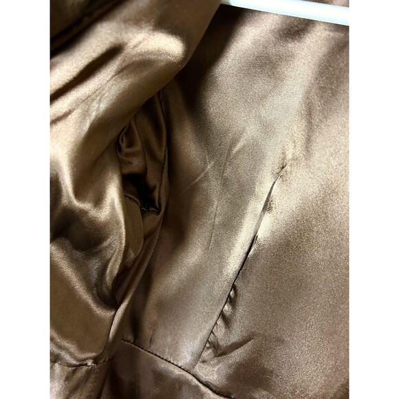 Jolt Brown/Copper Sparkle Trench/Lined/Button Up/Belt Coat-Med. - Picture 5 of 6